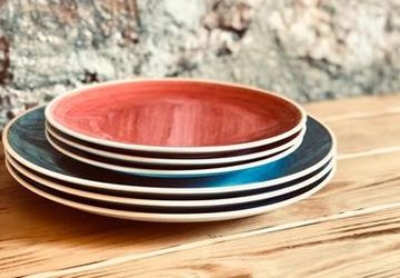plats roig i blau