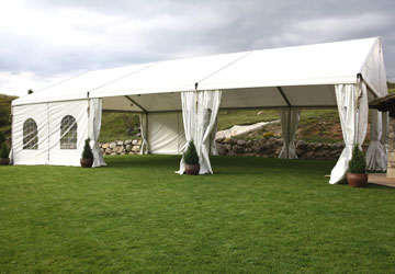 Alquiler Carpa Dos aguas para eventos.