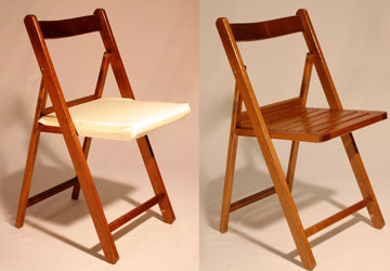 Alquiler Silla plegable de madera para eventos.