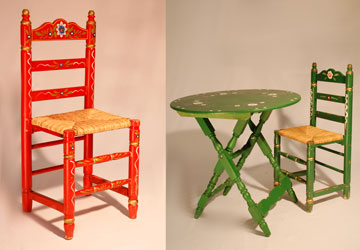 Alquiler Mesa y silla sevillana para eventos.